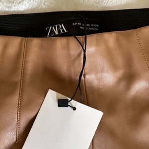 NWT Zara Leather Leggings